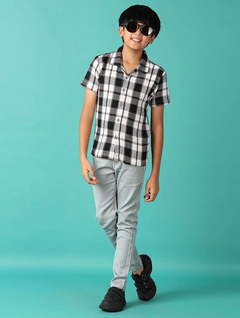 boys checked printed collared shirt - 21491397 - Standard Image - 4