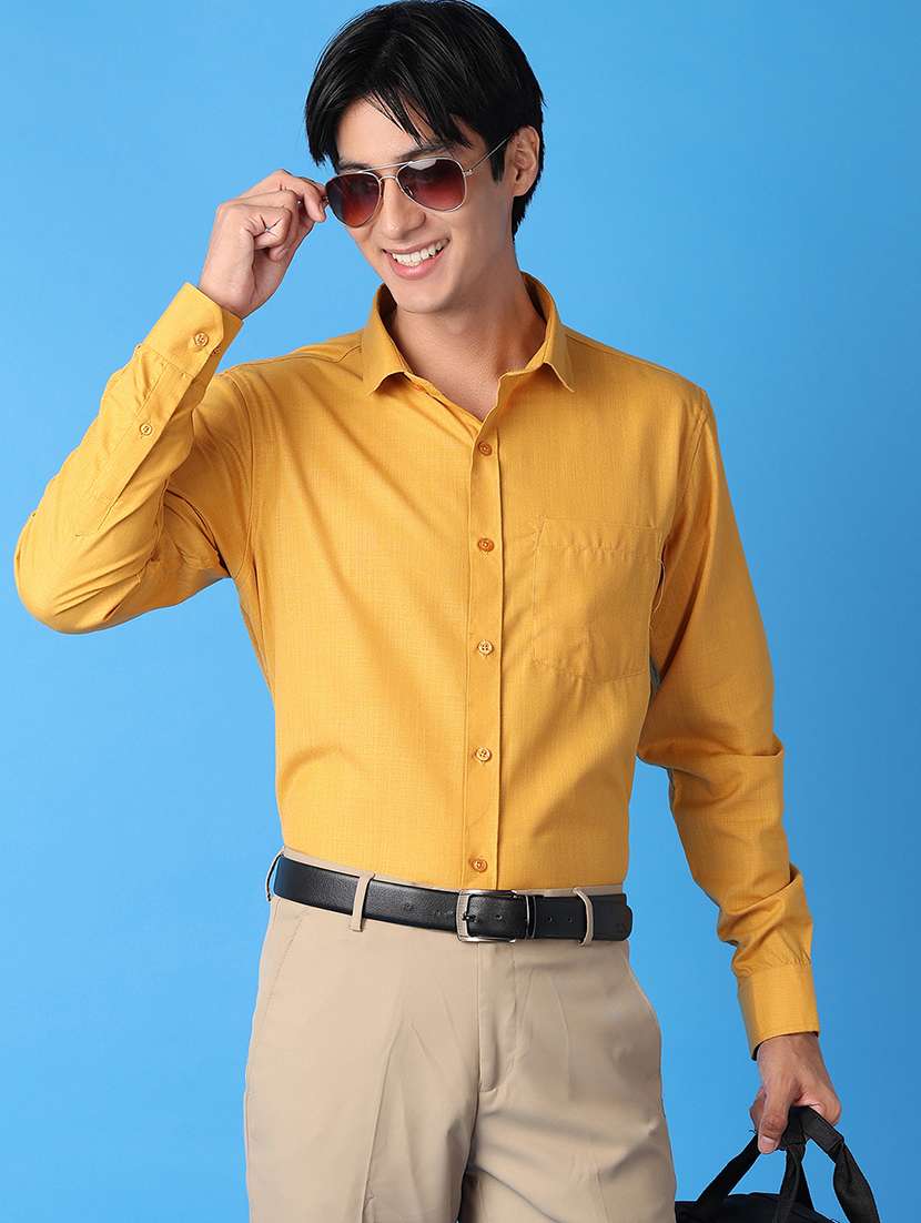 men solid long sleeves collared formal shirt - 21491557 -  Standard Image - 1
