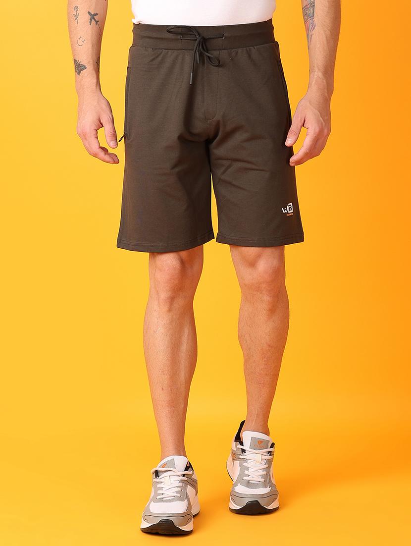 men olive cotton shorts - 21491585 -  Standard Image - 1