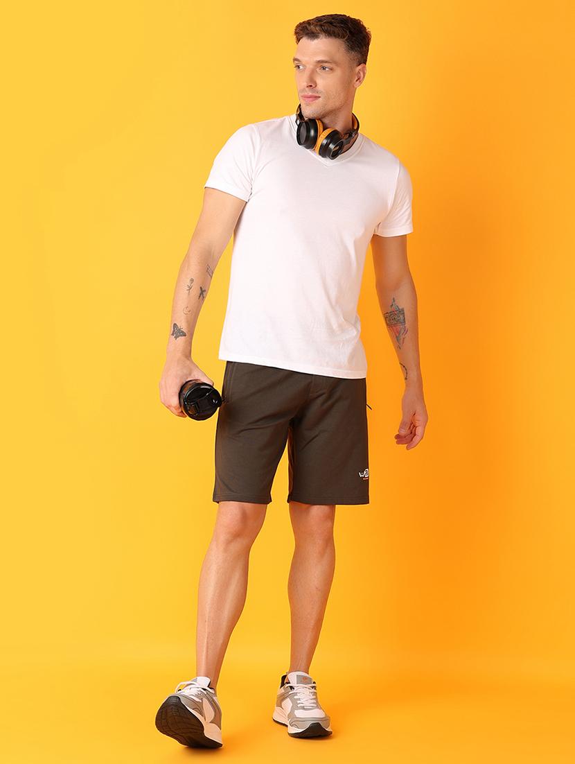 men olive cotton shorts - 21491585 - Standard Image - 4