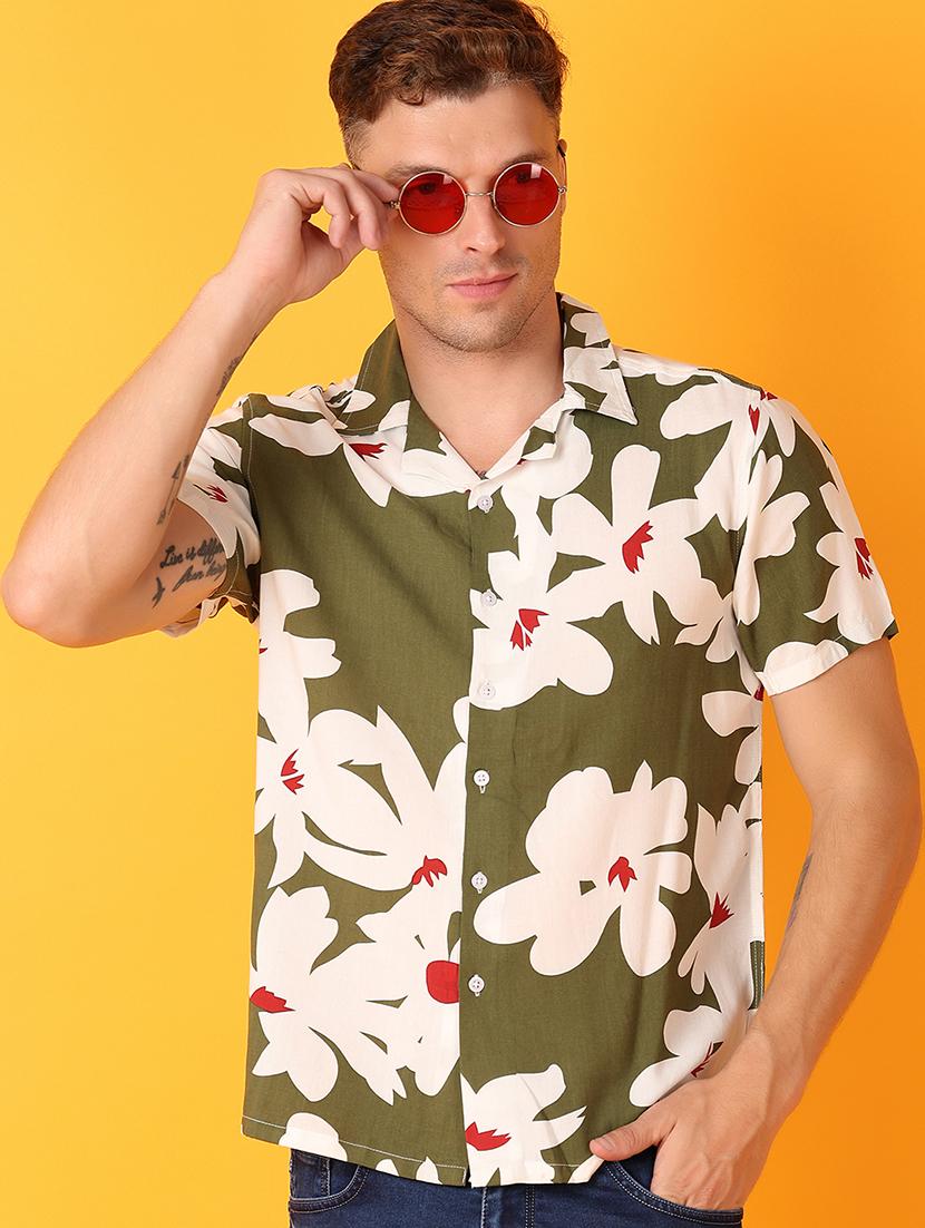 men collared printed casual shirt - 21491606 - Standard Image - 1