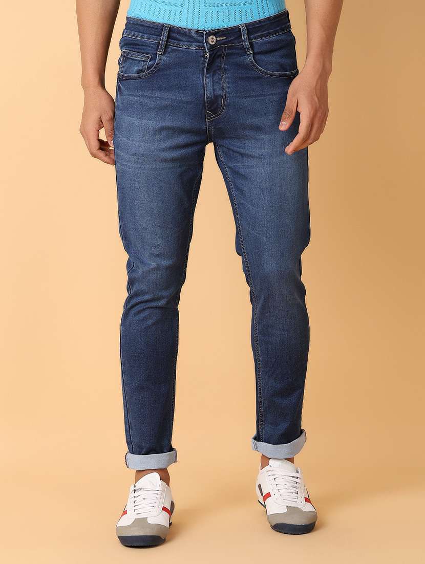 men mid rise plain jeans - 21491608 -  Standard Image - 1