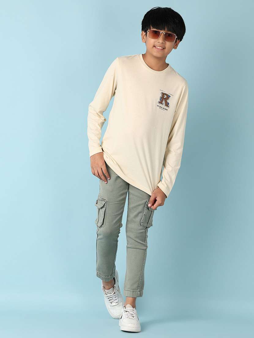 boys round neck typographic t-shirt - 21491806 -  Standard Image - 4