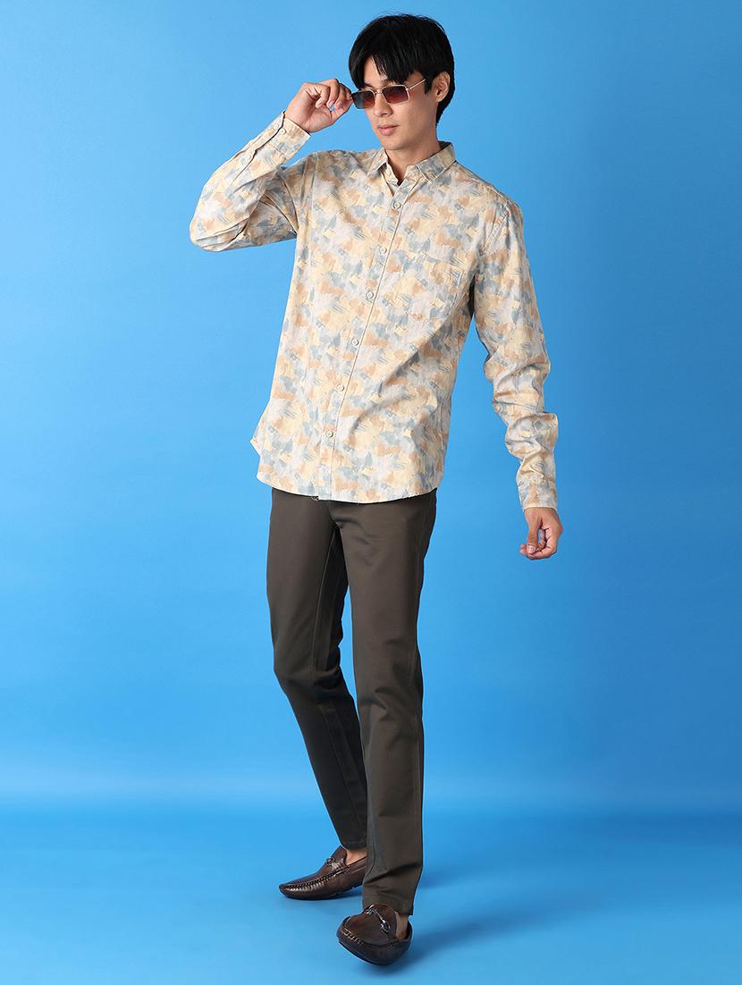 men collared printed casual shirt - 21491813 - Standard Image - 4
