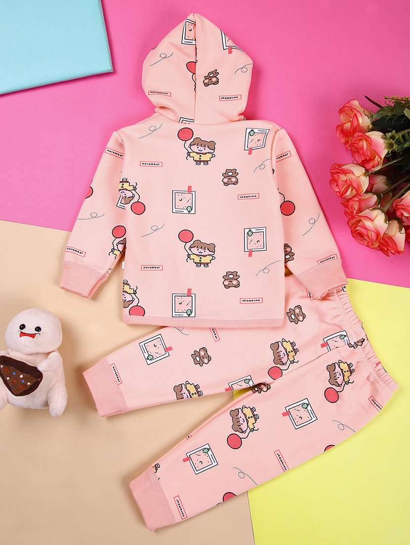 kids long sleeves printed top & bottom set - 21491868 -  Standard Image - 1