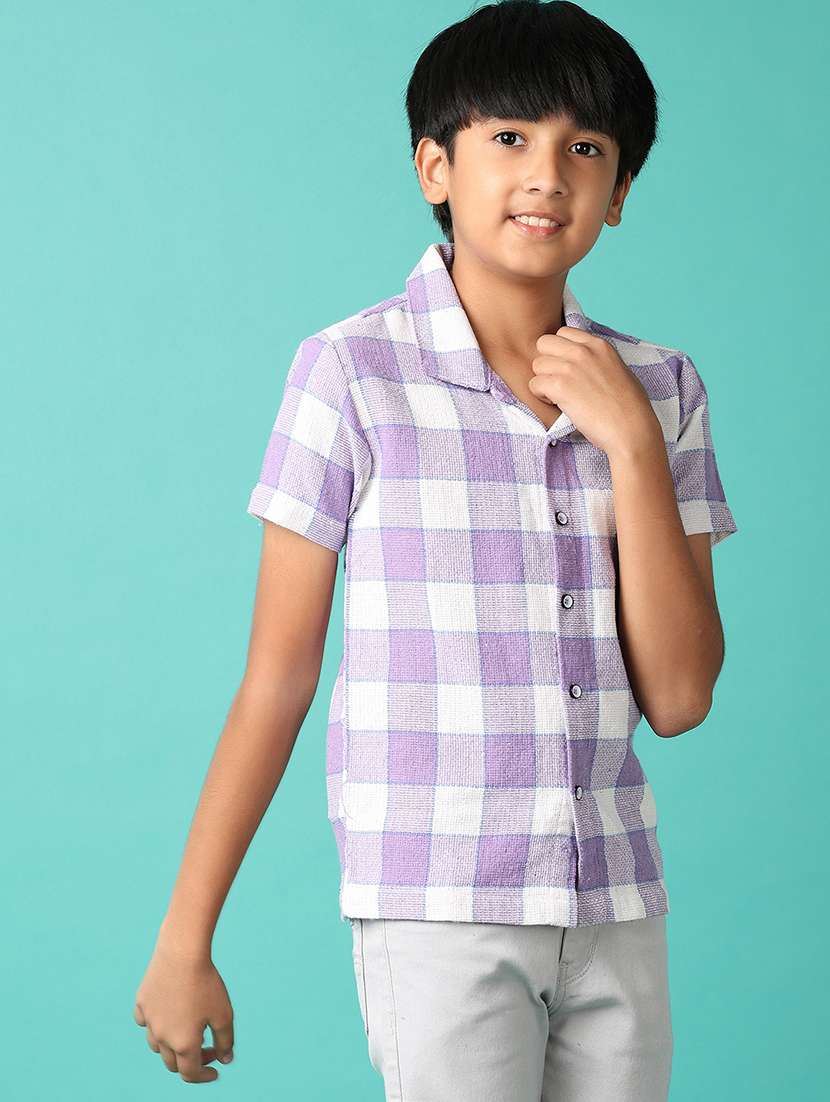boys checked printed collared shirt - 21491883 -  Standard Image - 1