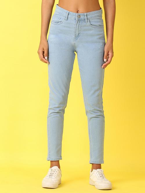 women light blue plain jean - 21491886 -  Standard Image - 0