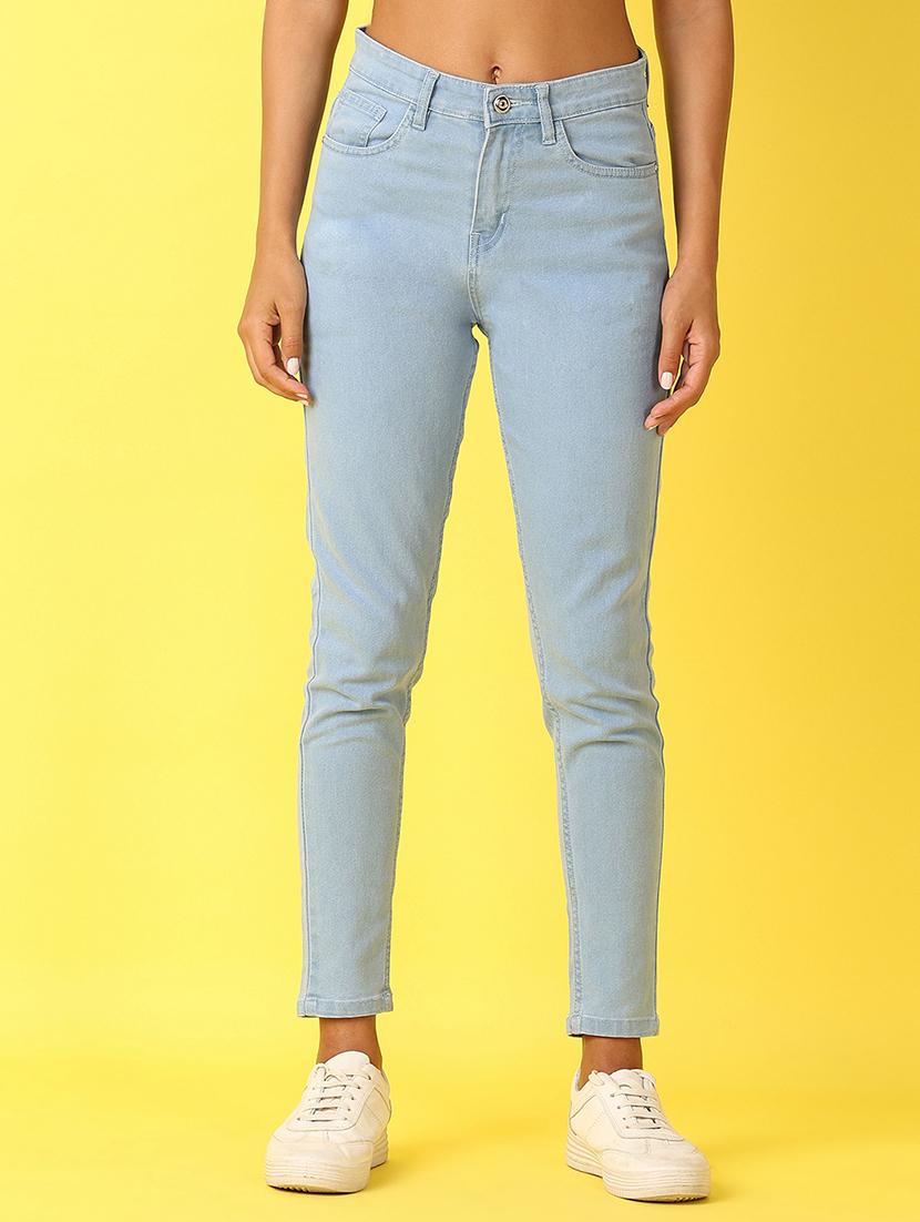 women light blue plain jean - 21491886 -  Zoom Image - 0