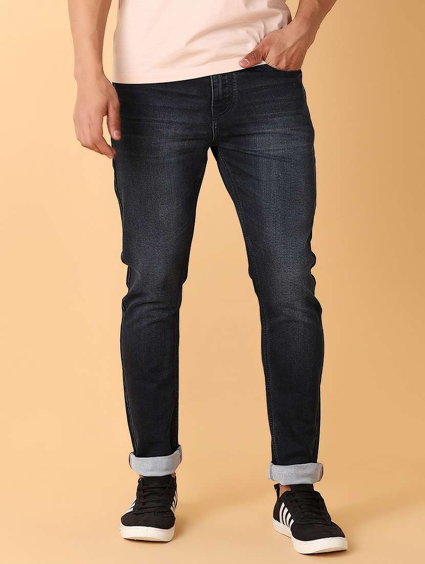 men mid rise plain jeans - 21491892 - Standard Image - 1