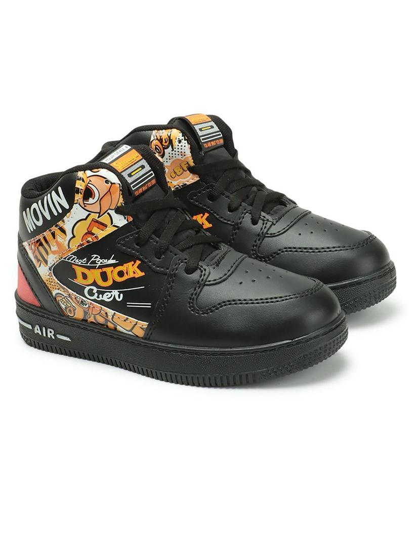 kids black synthetic sneakers - 21491995 - Standard Image - 1