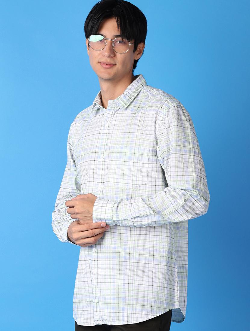 men white checks casual shirt - 21492026 -  Standard Image - 1