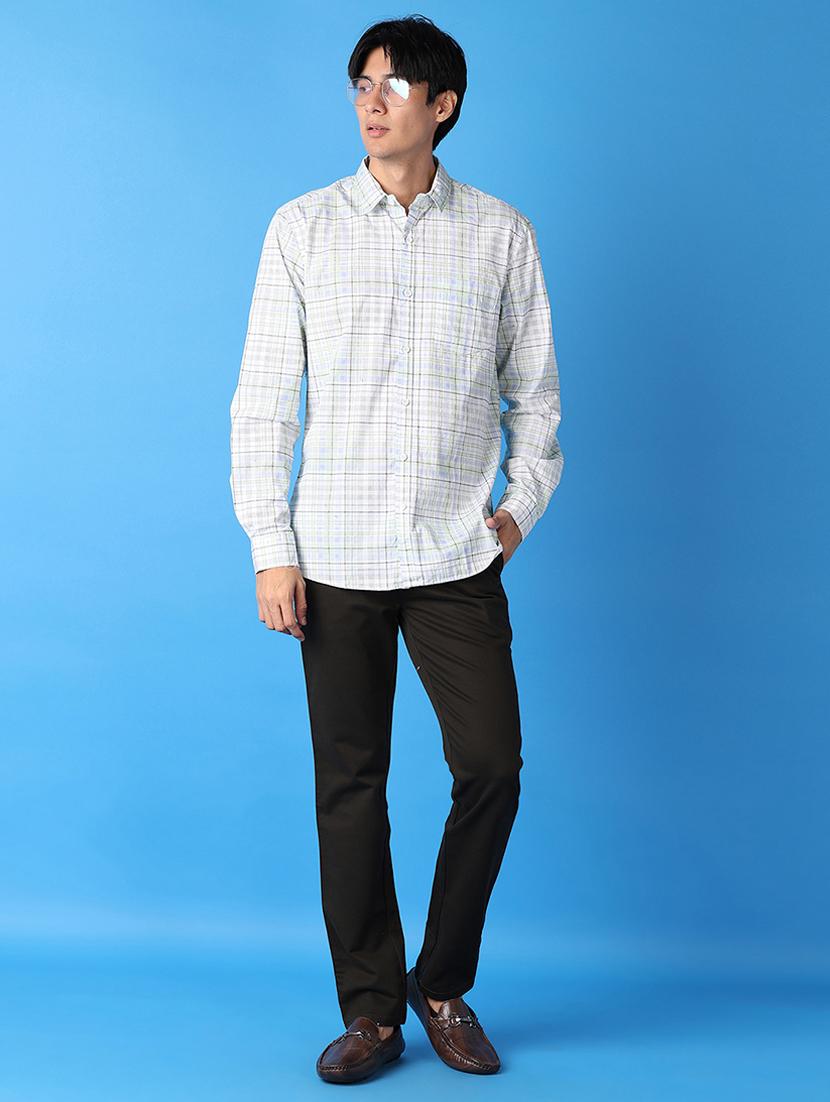 men white checks casual shirt - 21492026 - Standard Image - 4