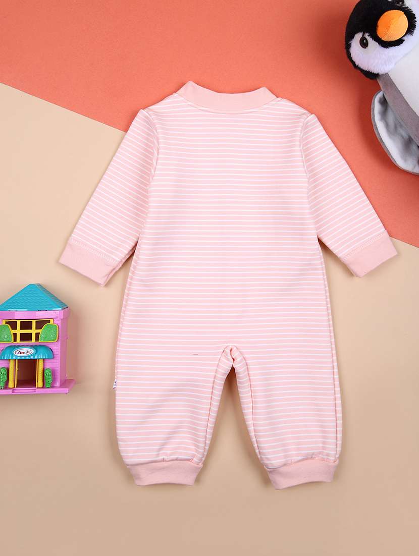 kids pink striped full length romper - 21492069 -  Standard Image - 1