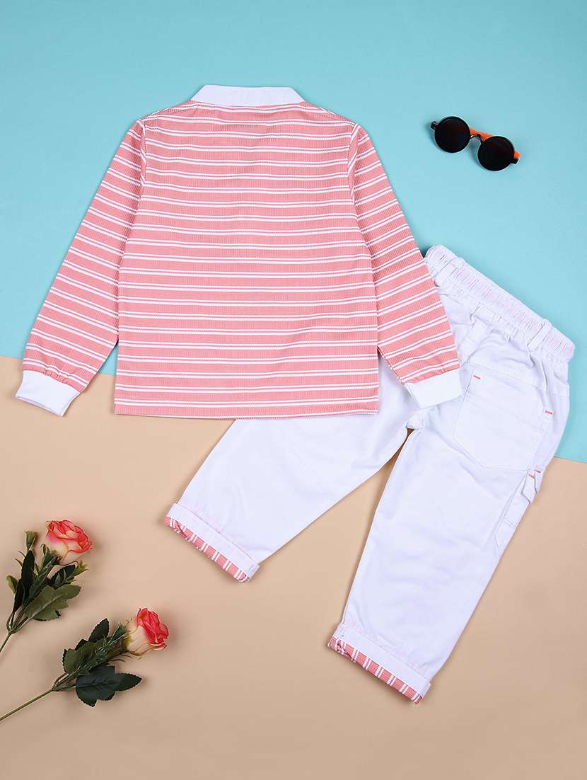 boys printed long sleeves t-shirt & jeans set - 21492074 -  Standard Image - 1