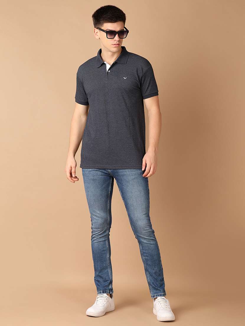 men blue plain jeans - 21492100 - Standard Image - 4