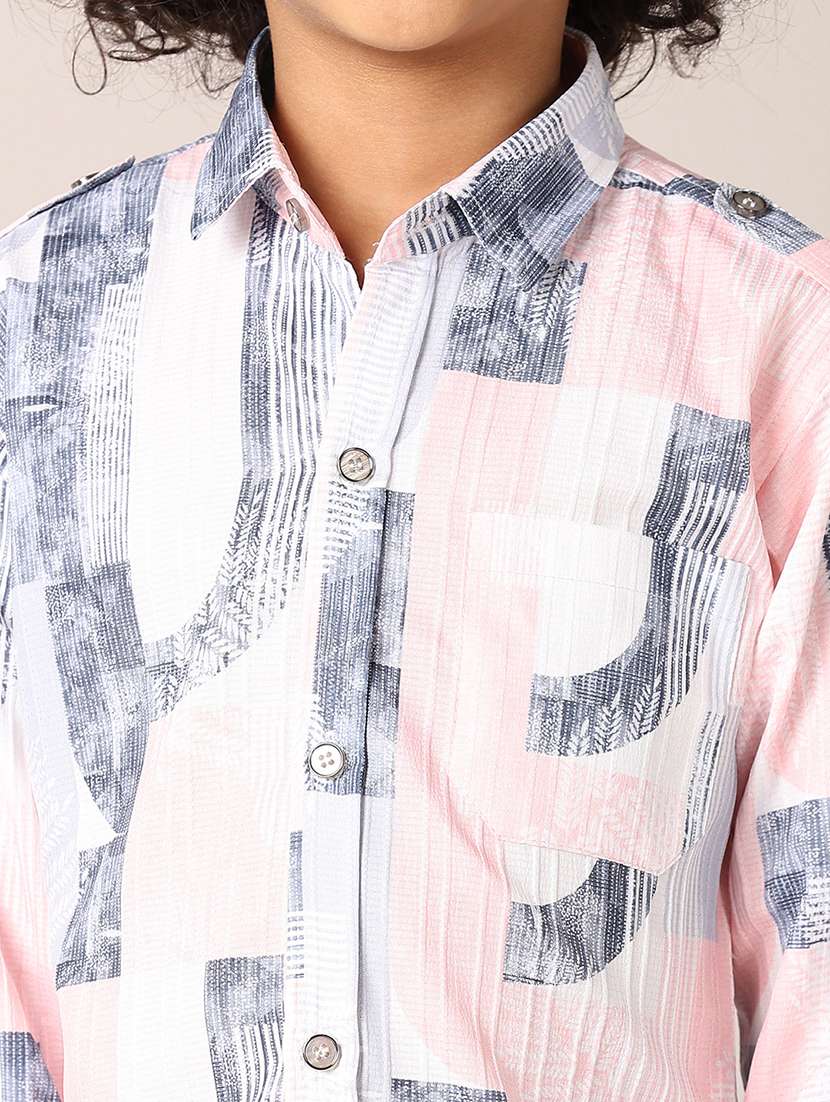 boys printed long sleeves shirt & jeans set - 21492172 -  Standard Image - 4