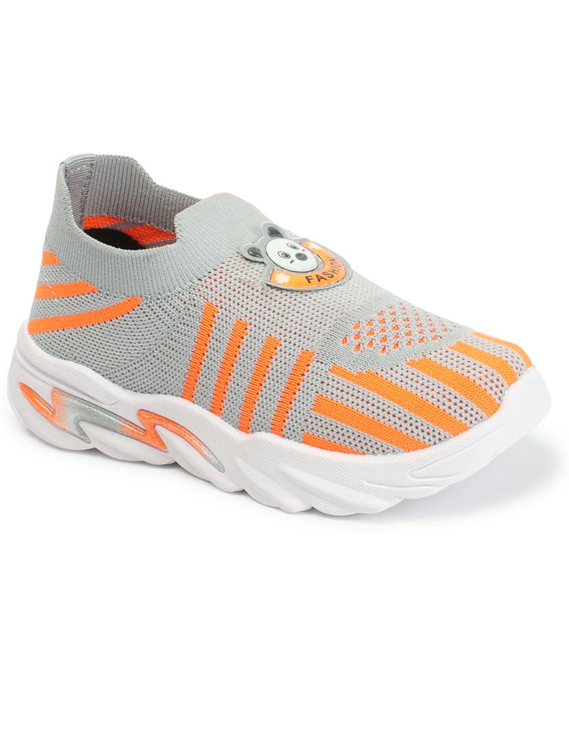 kids grey synthetic sneakers - 21492190 -  Standard Image - 1