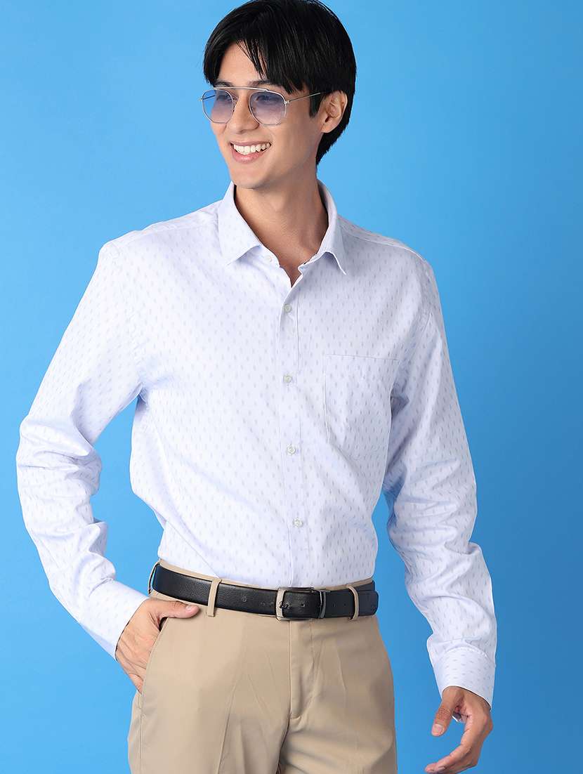 men self design long sleeves formal shirt - 21492310 -  Standard Image - 1