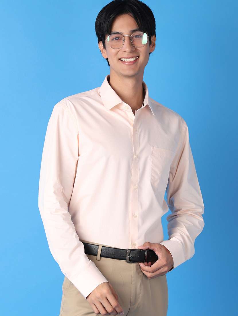 men solid long sleeves collared formal shirt - 21492311 -  Standard Image - 1