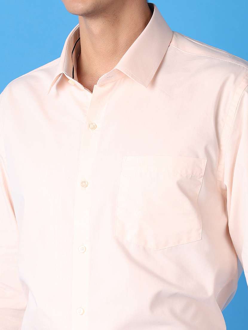 men solid long sleeves collared formal shirt - 21492311 -  Standard Image - 4