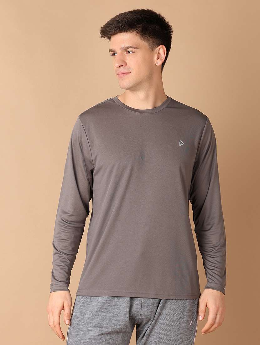 men grey logo printed t-shirt - 21492316 -  Standard Image - 1