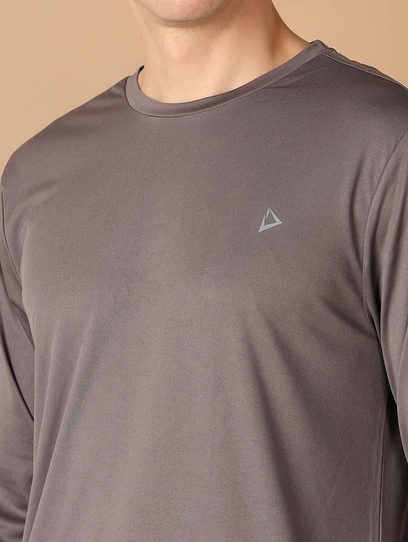 men grey logo printed t-shirt - 21492316 -  Standard Image - 4