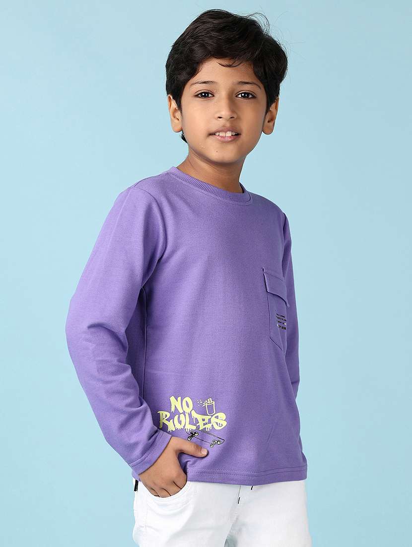 boys front & back print long sleeve t-shirt - 21492322 -  Standard Image - 1
