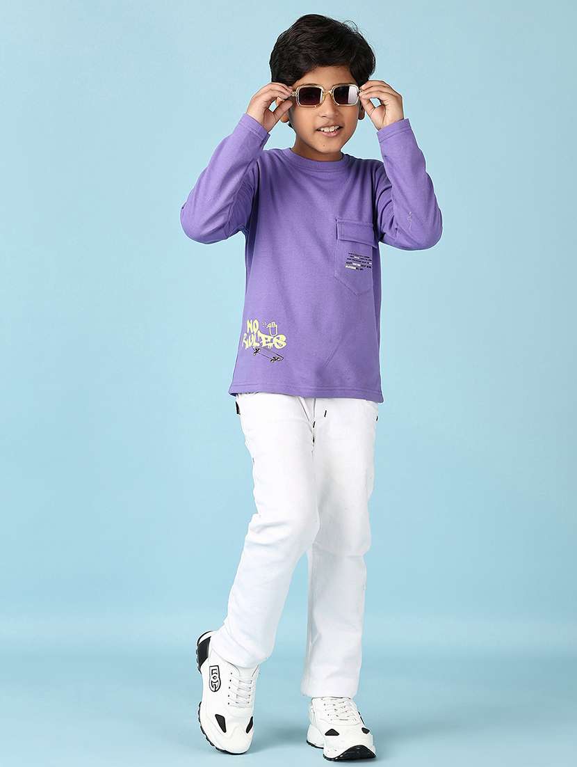 boys front & back print long sleeve t-shirt - 21492322 -  Standard Image - 4