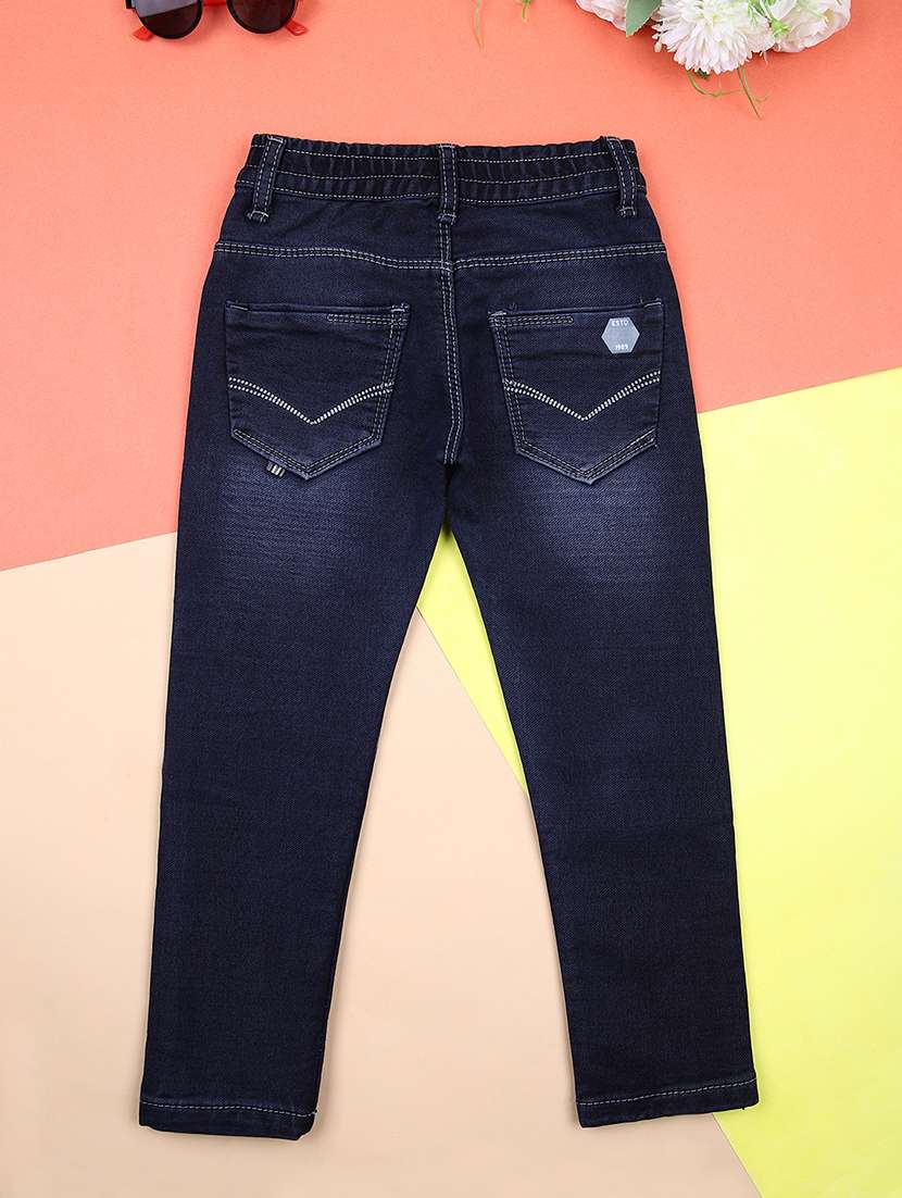 boys mid rise plain jeans - 21492334 -  Standard Image - 1