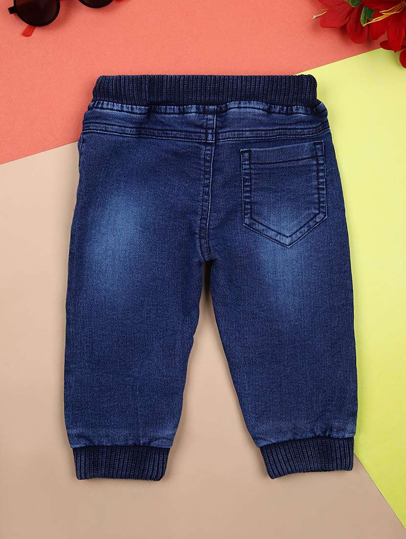 blue denim plain jogger - 21492344 -  Standard Image - 1