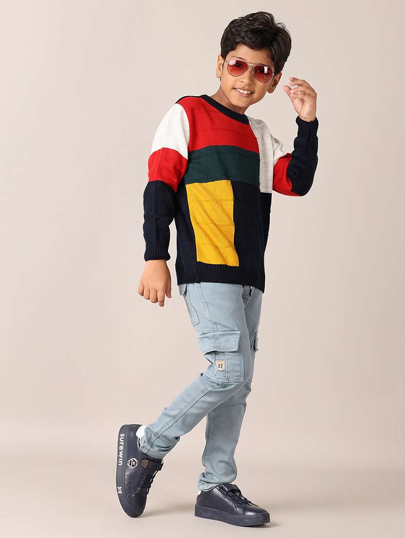 boys self design long sleeve sweater - 21492354 -  Standard Image - 4