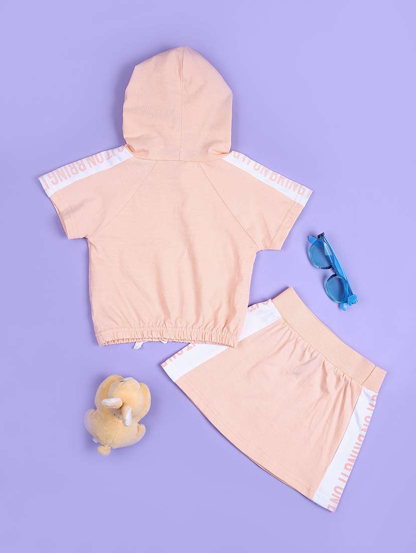 girls typography print skirt top set - 21492372 -  Standard Image - 1