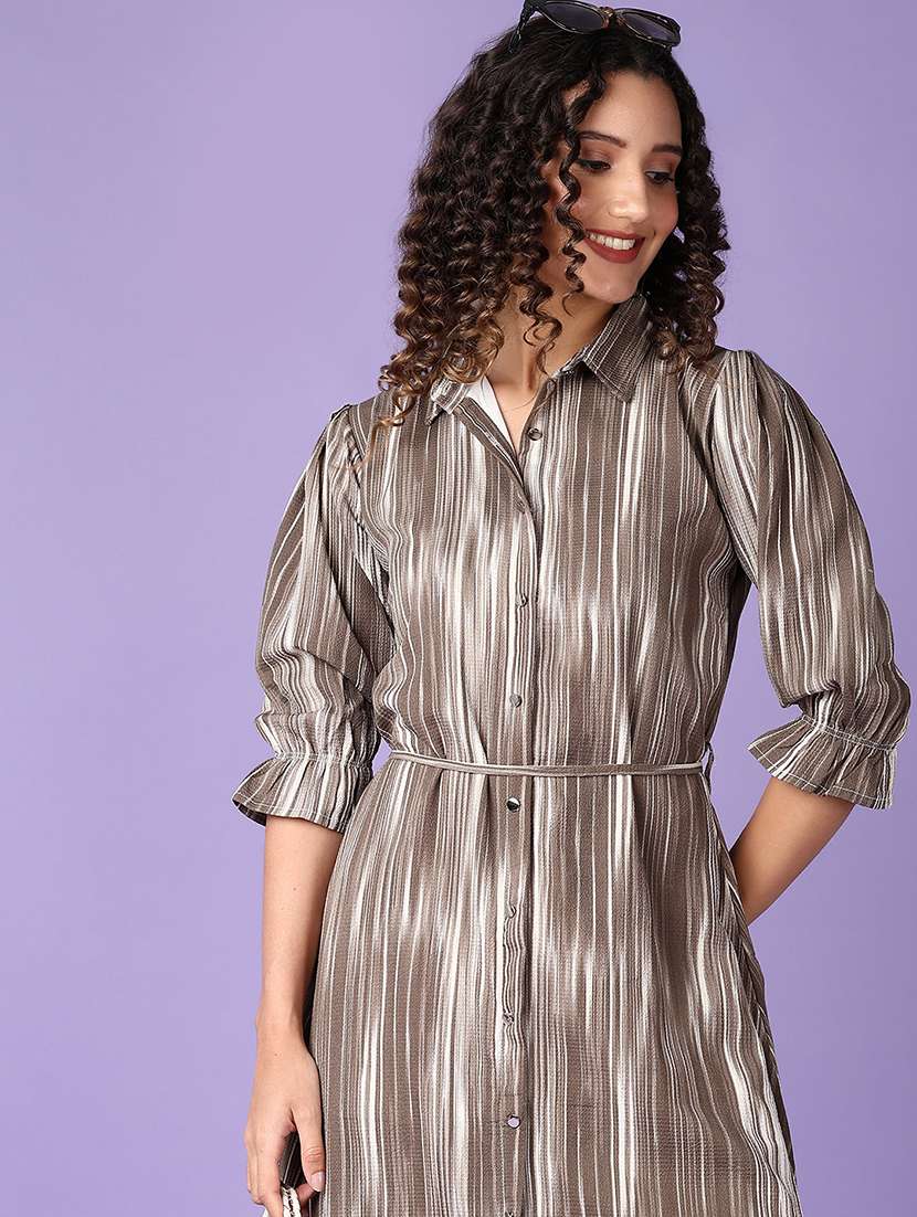 women printed cotton a-lineshirt dress - 21492383 -  Standard Image - 4