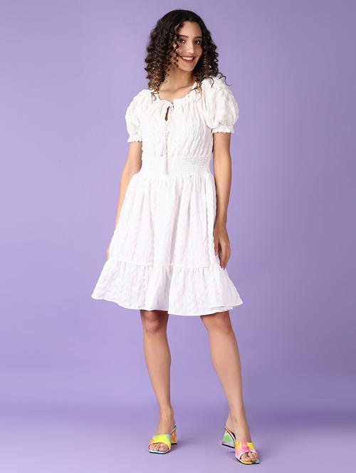 women solid tiered dress - 21492444 - Standard Image - 0