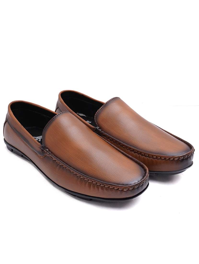 men tan brown slip on loafer - 21492490 -  Standard Image - 4