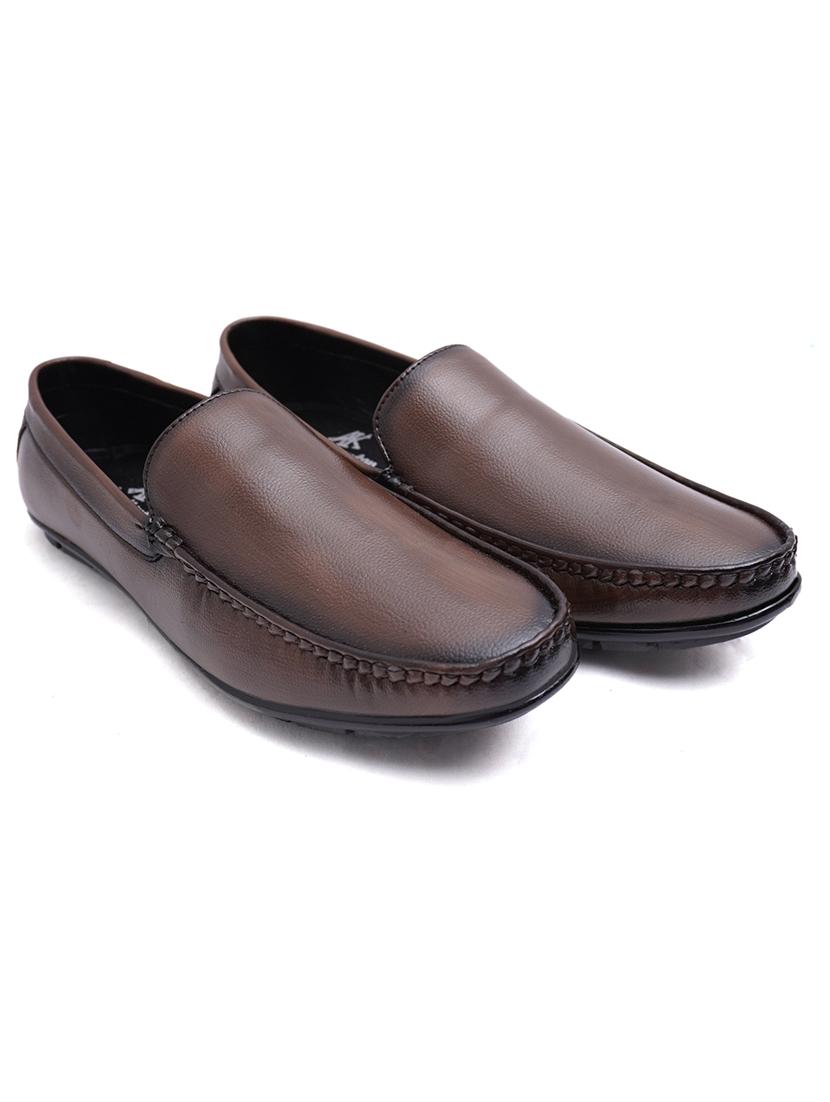 men brown slip on loafers - 21492491 - Standard Image - 4