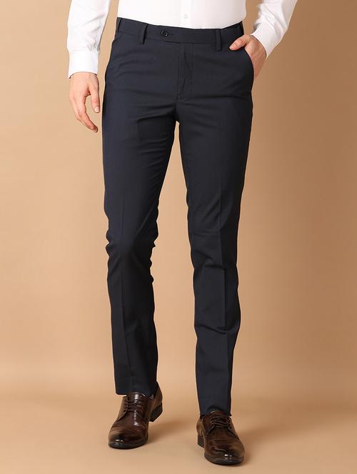 men solid flat front formal trouser - 21492559 -  Standard Image - 0
