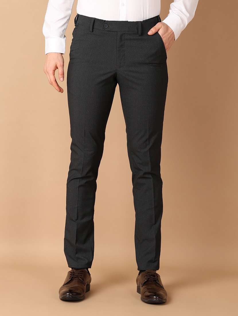 men solid flat front formal trouser - 21492560 - Zoom Image - 0