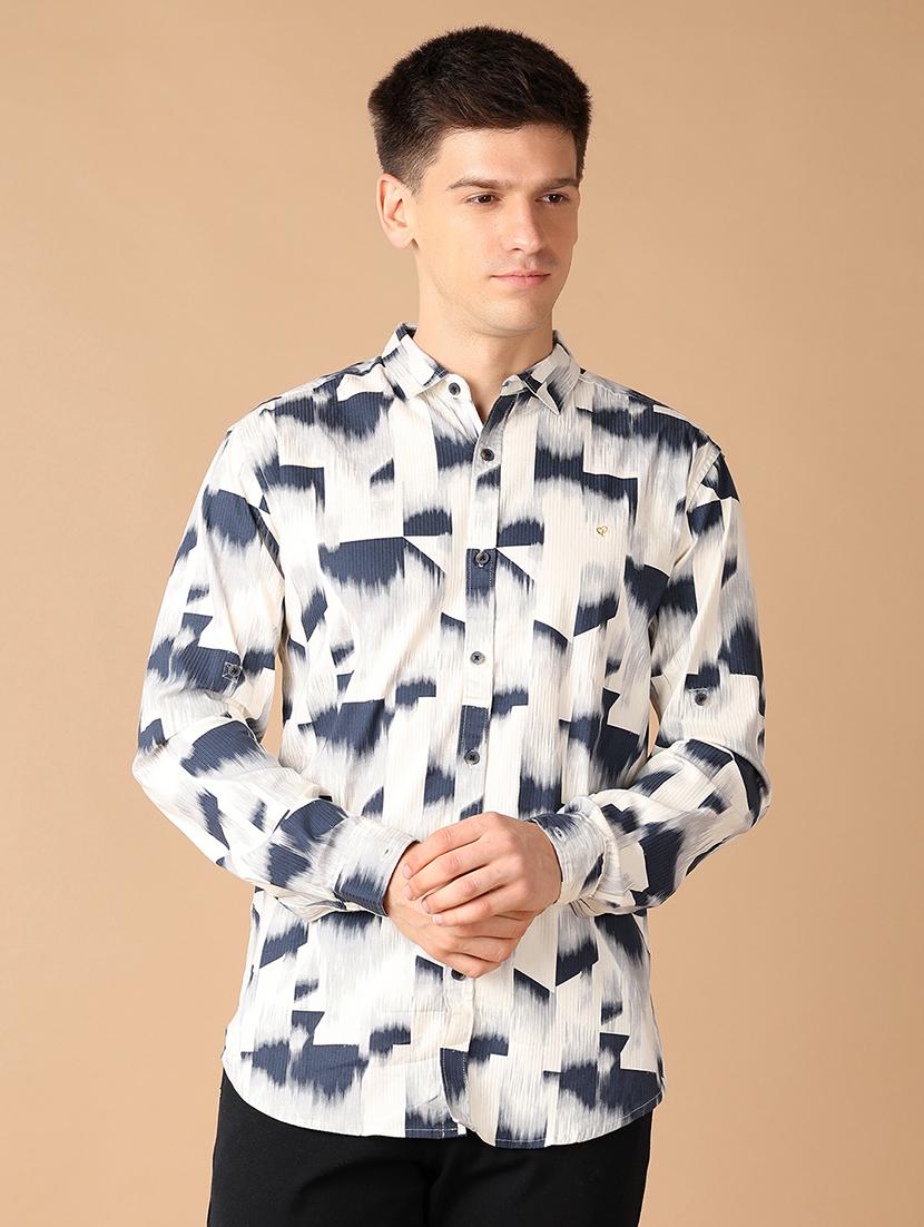 men collared printed casual shirt - 21492740 -  Zoom Image - 0