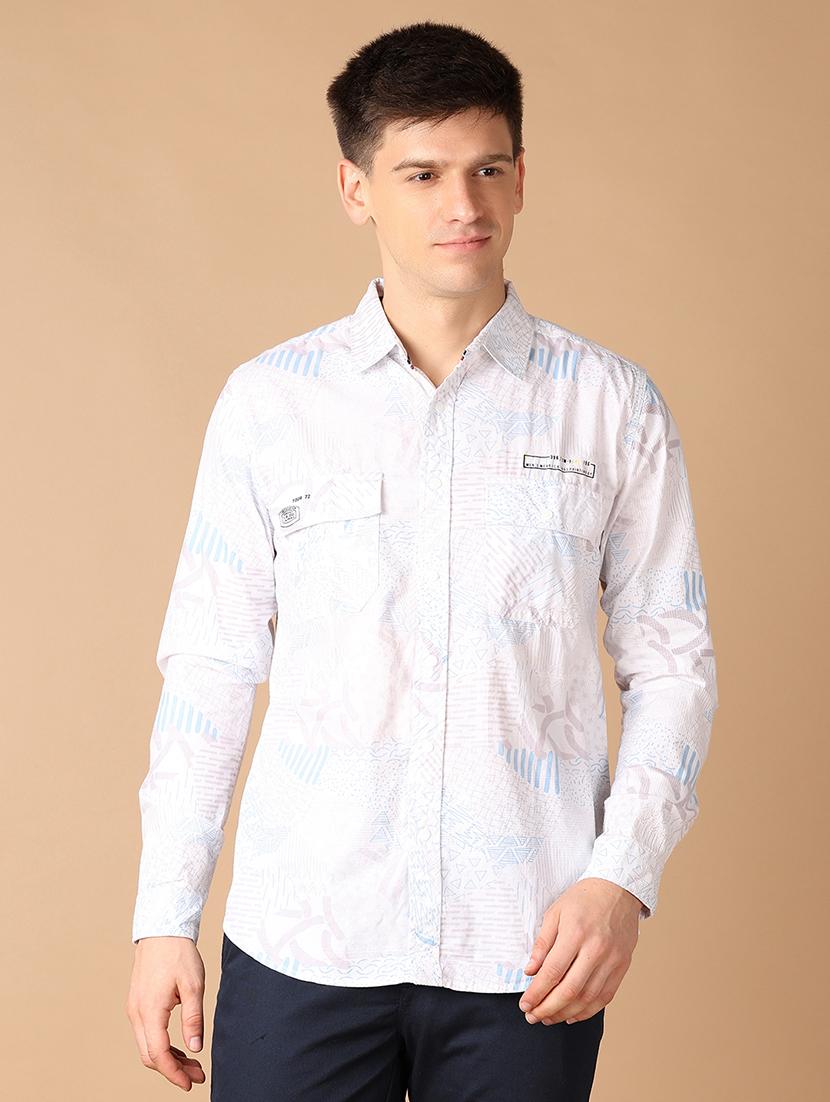 men collared printed casual shirt - 21492748 - Zoom Image - 0