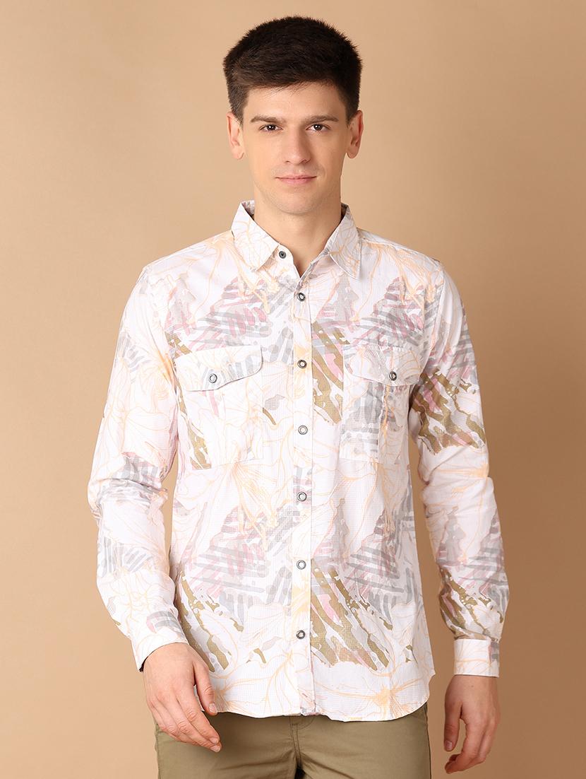 men collared printed casual shirt - 21492752 - Zoom Image - 0