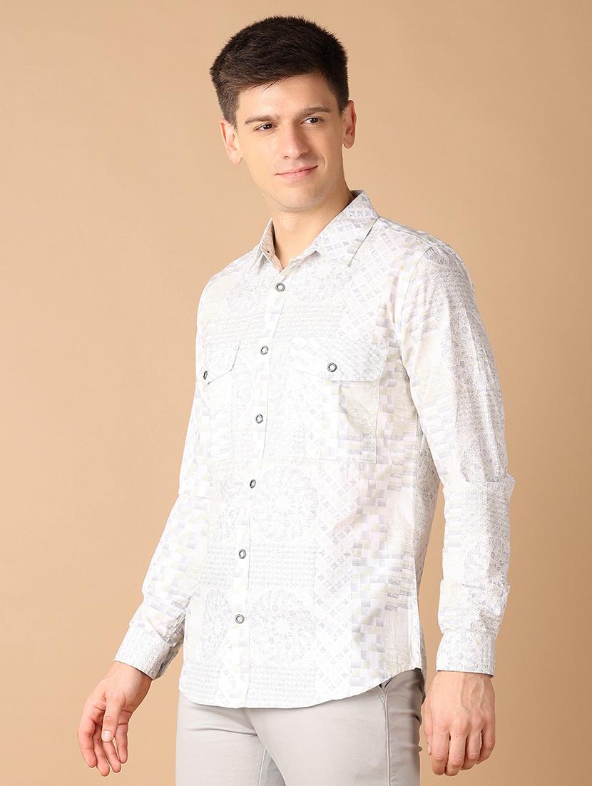 men collared printed casual shirt - 21492753 -  Standard Image - 1