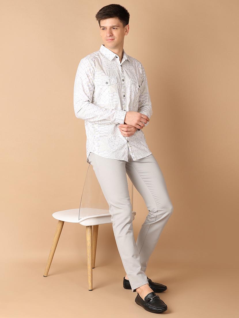 men collared printed casual shirt - 21492753 - Standard Image - 4