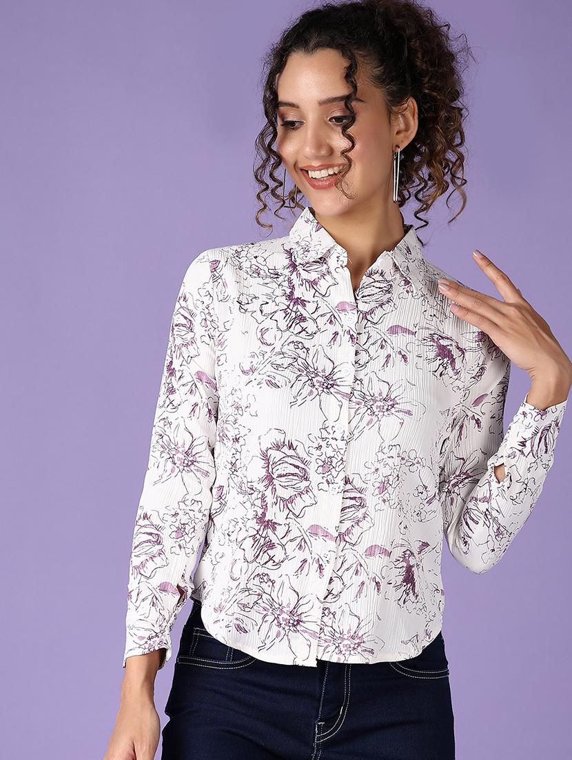 women white printed cotton shirt - 21492772 -  Standard Image - 1