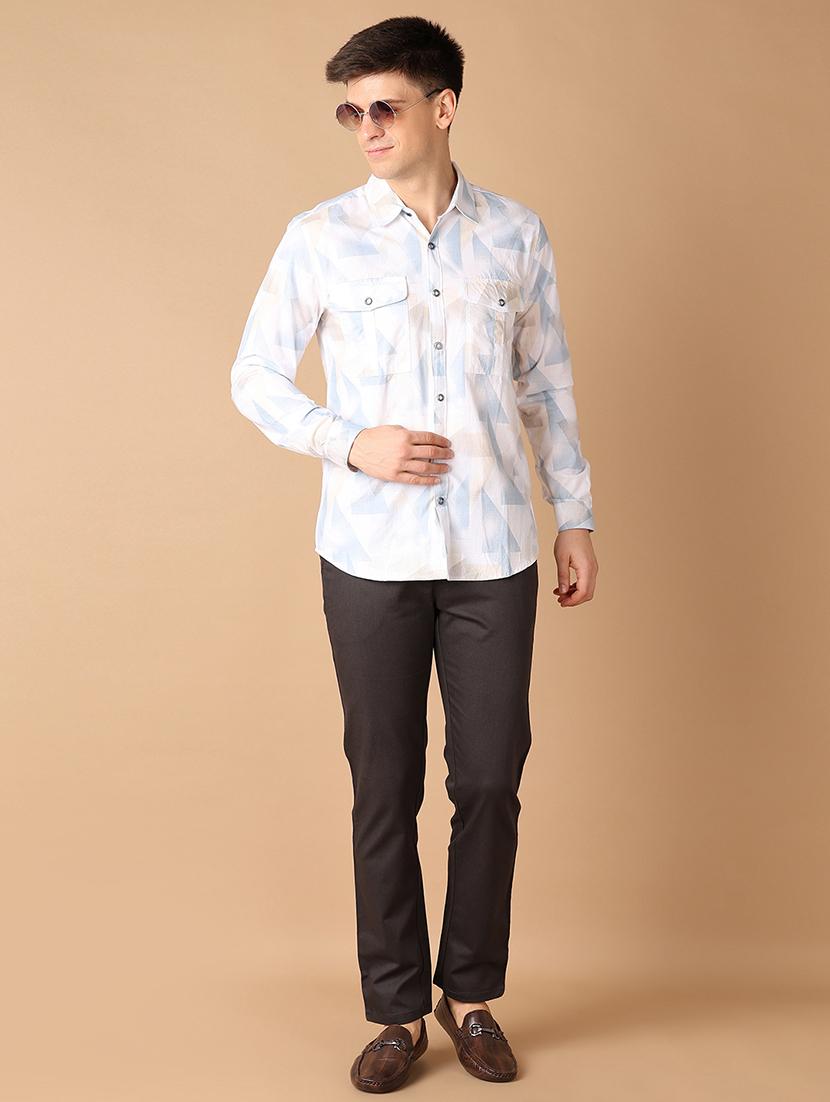men grey solid chinos casual trouser - 21492798 - Standard Image - 4