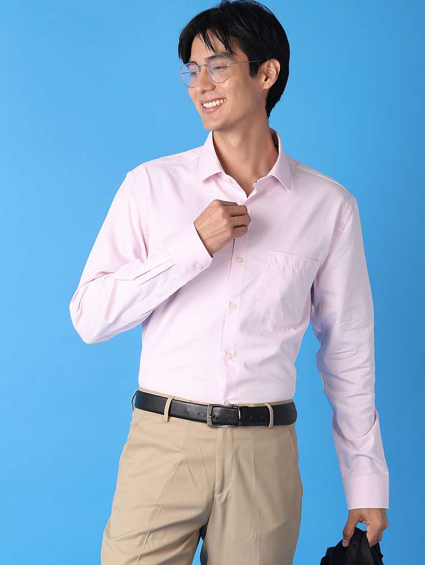 men self design long sleeves formal shirt - 21492828 -  Standard Image - 1