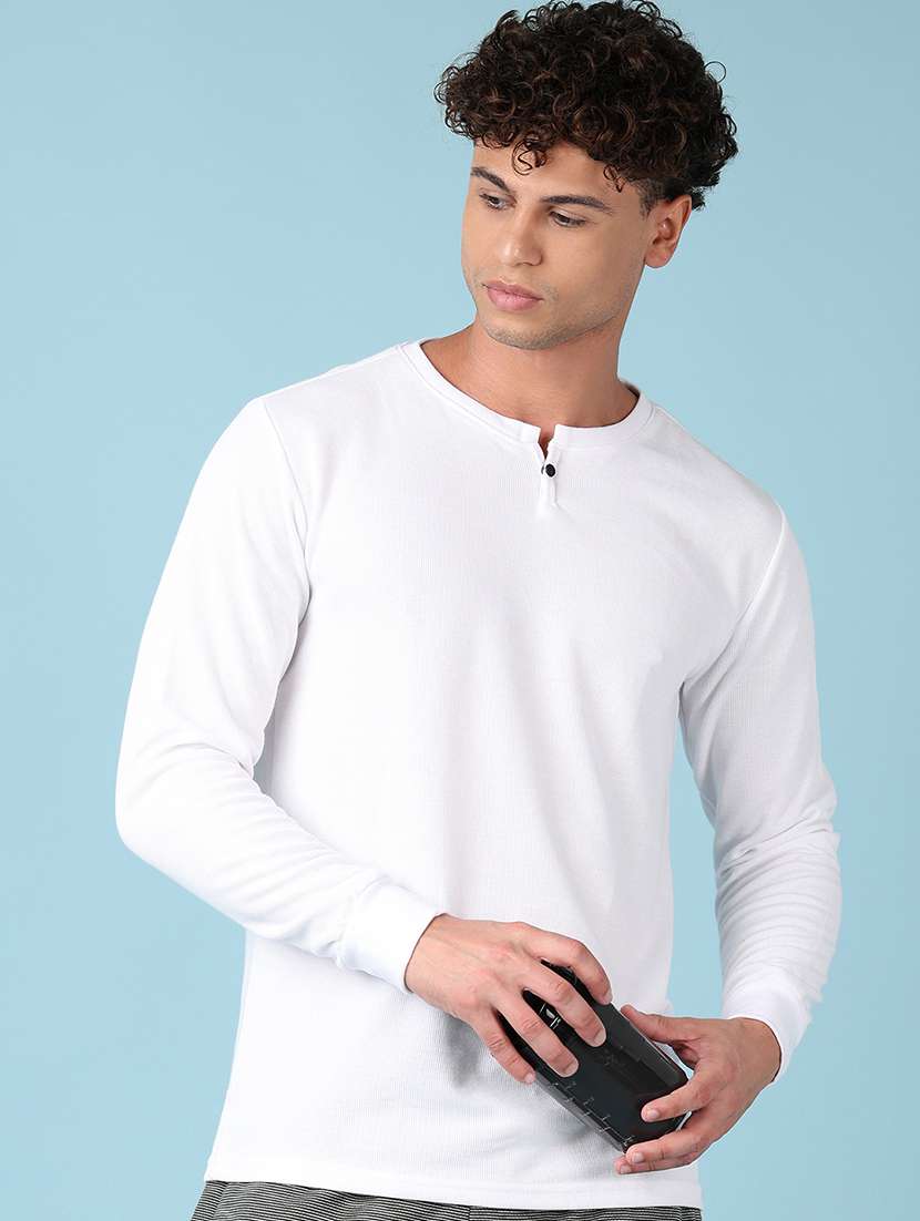 men long sleeves plain t-shirt