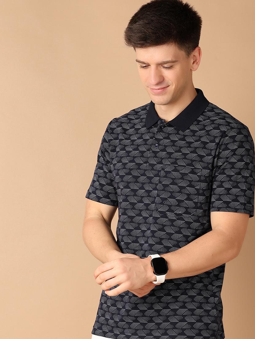 men short sleeve printed polo t-shirt - 21492901 -  Standard Image - 1