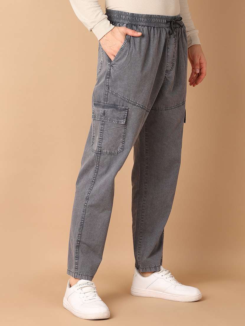 men mid rise solid cargo - 21492911 -  Standard Image - 1