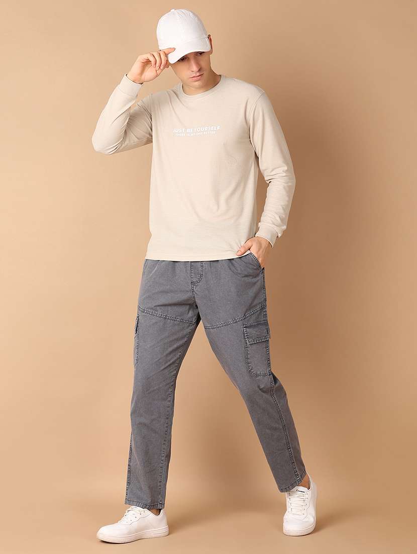 men mid rise solid cargo - 21492911 - Standard Image - 4